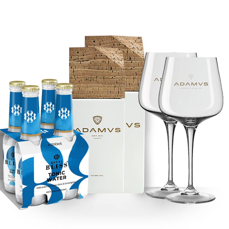 Pack Adamus & Royal Bliss- 2 Adamus Organic Dry Gin + 2 Free Glass + 4 Free Royal Bliss