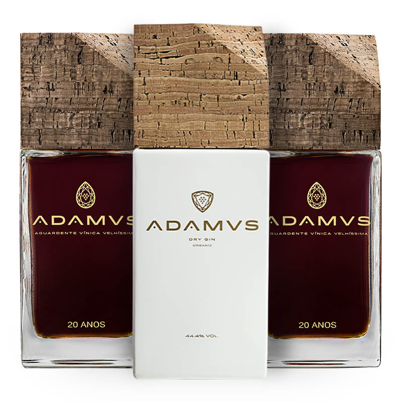 Adamus Pack of 2 Old Wine Spirit 70cl & 1 Organic Dry Gin 70cl